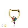 MULTI COLOR CARROT DESIGN SEPTUM HINGED CLICKER